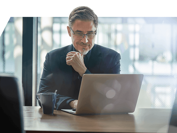business man using laptop